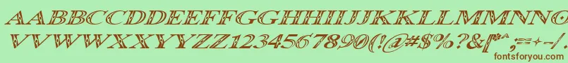 Occoital Font – Brown Fonts on Green Background