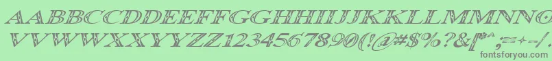 Occoital Font – Gray Fonts on Green Background