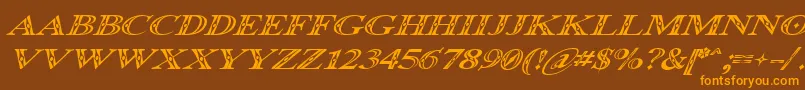 Occoital Font – Orange Fonts on Brown Background