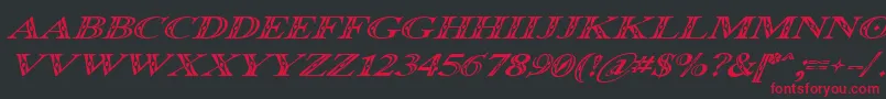 Occoital Font – Red Fonts on Black Background