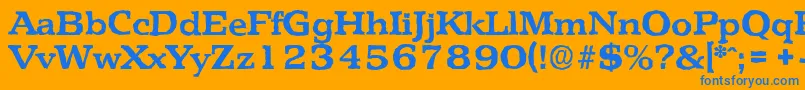PenthouseantiqueBold-Schriftart – Blaue Schriften auf orangefarbenem Hintergrund