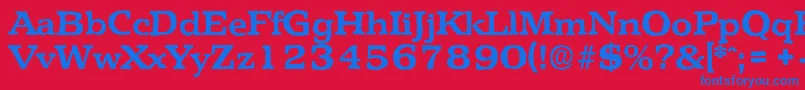 PenthouseantiqueBold-fontti – siniset fontit punaisella taustalla