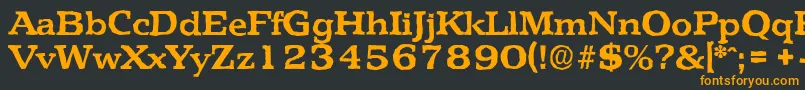 Шрифт PenthouseantiqueBold – оранжевые шрифты на чёрном фоне