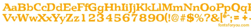 フォントPenthouseantiqueBold – 白い背景にオレンジのフォント