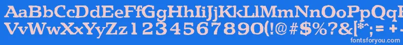 Шрифт PenthouseantiqueBold – розовые шрифты на синем фоне