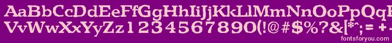 PenthouseantiqueBold-Schriftart – Rosa Schriften auf violettem Hintergrund