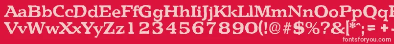 PenthouseantiqueBold-Schriftart – Rosa Schriften auf rotem Hintergrund