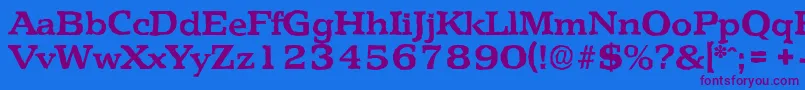 PenthouseantiqueBold-Schriftart – Violette Schriften auf blauem Hintergrund