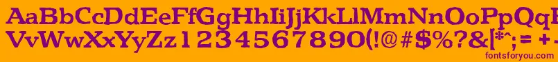 PenthouseantiqueBold-fontti – violetit fontit oranssilla taustalla