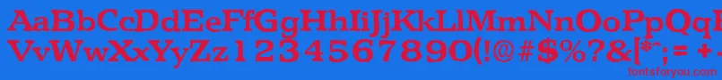 Шрифт PenthouseantiqueBold – красные шрифты на синем фоне