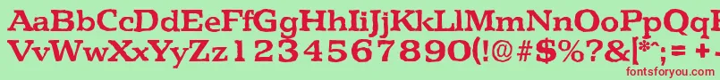 PenthouseantiqueBold Font – Red Fonts on Green Background