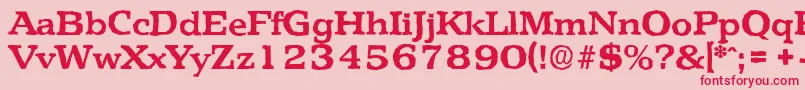 PenthouseantiqueBold Font – Red Fonts on Pink Background