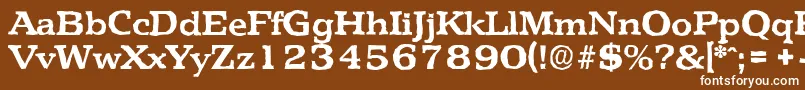 Шрифт PenthouseantiqueBold – белые шрифты на коричневом фоне