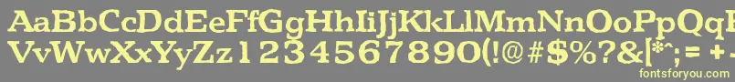 Шрифт PenthouseantiqueBold – жёлтые шрифты на сером фоне