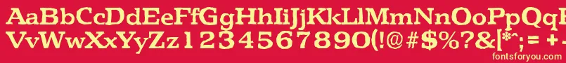 PenthouseantiqueBold Font – Yellow Fonts on Red Background