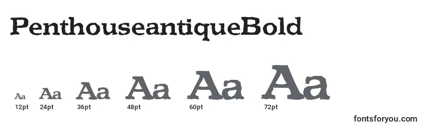 PenthouseantiqueBold Font Sizes