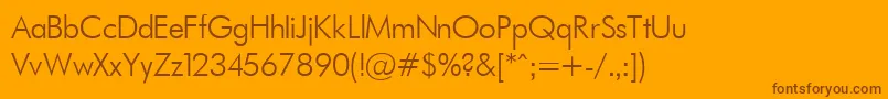 Futurali Font – Brown Fonts on Orange Background