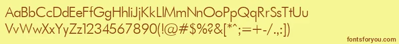 Futurali Font – Brown Fonts on Yellow Background