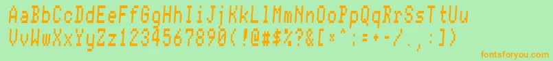 Conmanfat Font – Orange Fonts on Green Background