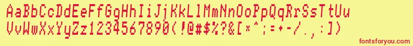 Conmanfat Font – Red Fonts on Yellow Background