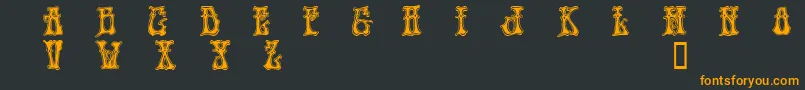 Шрифт HendrixDemo – оранжевые шрифты на чёрном фоне