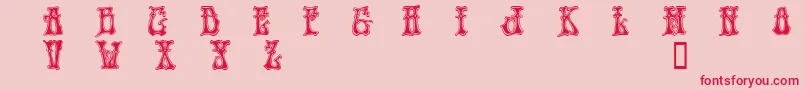 HendrixDemo-Schriftart – Rote Schriften auf rosa Hintergrund