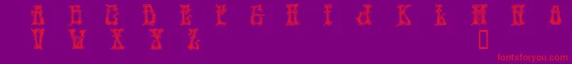 HendrixDemo Font – Red Fonts on Purple Background