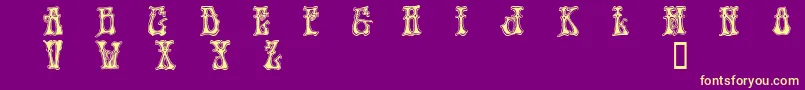 HendrixDemo Font – Yellow Fonts on Purple Background