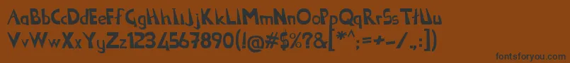 Sekooo Font – Black Fonts on Brown Background