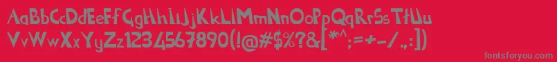 Sekooo Font – Gray Fonts on Red Background