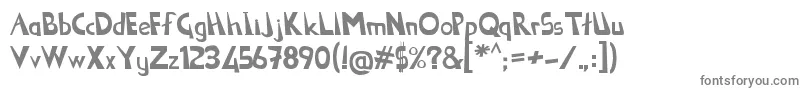 Sekooo-fontti – harmaat kirjasimet valkoisella taustalla