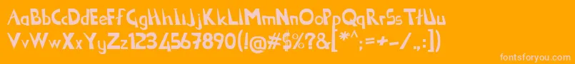 Sekooo Font – Pink Fonts on Orange Background