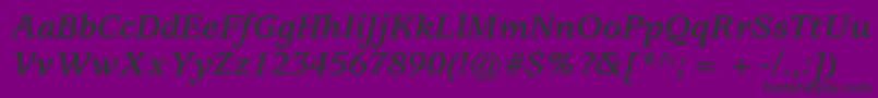 UsherwoodstdBolditalic Font – Black Fonts on Purple Background