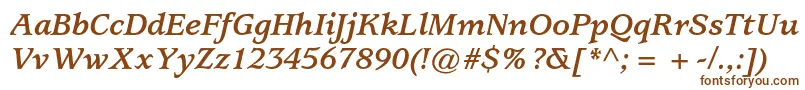 UsherwoodstdBolditalic Font – Brown Fonts on White Background