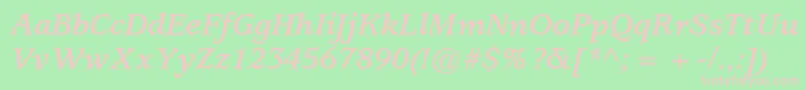 More about UsherwoodstdBolditalic Font UsherwoodstdBolditalic Font – Pink Fonts on Green Background