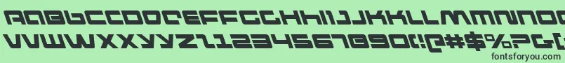 PulseRifleLeftalic Font – Black Fonts on Green Background