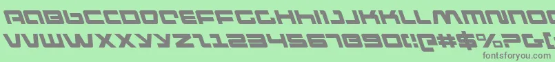 PulseRifleLeftalic-Schriftart – Graue Schriften auf grünem Hintergrund