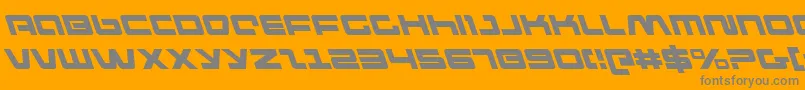 PulseRifleLeftalic-fontti – harmaat kirjasimet oranssilla taustalla