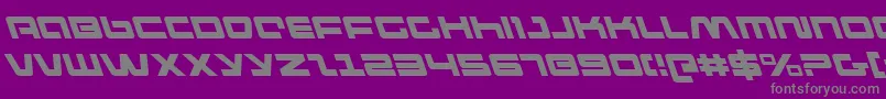 PulseRifleLeftalic-Schriftart – Graue Schriften auf violettem Hintergrund