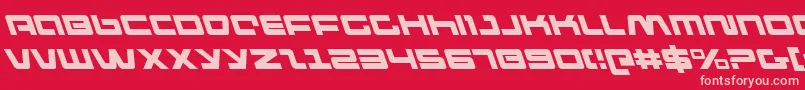 PulseRifleLeftalic Font – Pink Fonts on Red Background