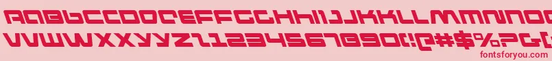 PulseRifleLeftalic Font – Red Fonts on Pink Background