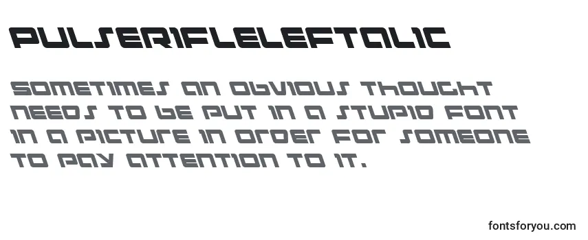 PulseRifleLeftalic Font