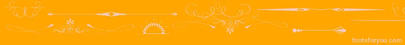 ThereCanOnlyBeOneBeaverImIt-Schriftart – Rosa Schriften auf orangefarbenem Hintergrund