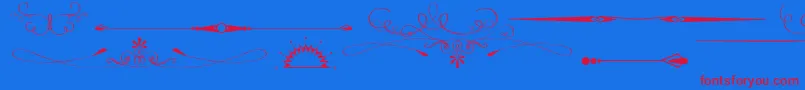 ThereCanOnlyBeOneBeaverImIt Font – Red Fonts on Blue Background