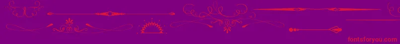 ThereCanOnlyBeOneBeaverImIt-Schriftart – Rote Schriften auf violettem Hintergrund