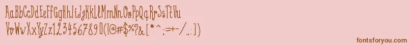 Шрифт CoffeeWrittenBold – коричневые шрифты на розовом фоне