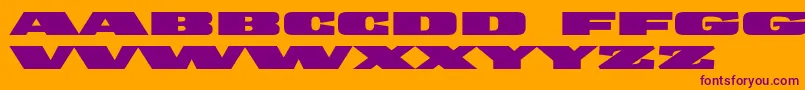 Banknote1948Reduced Font – Purple Fonts on Orange Background