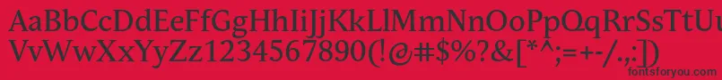 AndulkaTextPro Font – Black Fonts on Red Background