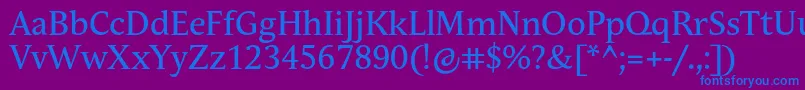 AndulkaTextPro Font – Blue Fonts on Purple Background