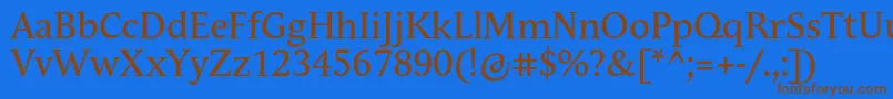 Шрифт AndulkaTextPro – коричневые шрифты на синем фоне